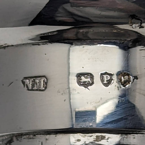 1890年 英国アンティーク 紳士用ステッキ 杖 純銀製 丸ハンドル 91cm